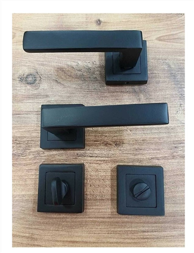 ZİGANA ROZETLİ SİYAH KAPI KOLU ( WC )